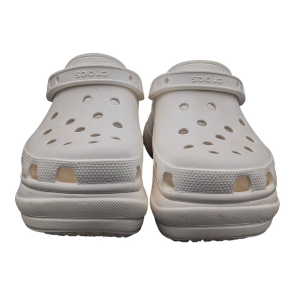 Crocs Classic Platform Clogs Bae White Iconic Slip On Perforated Size 10 - Picture 4 of 12
